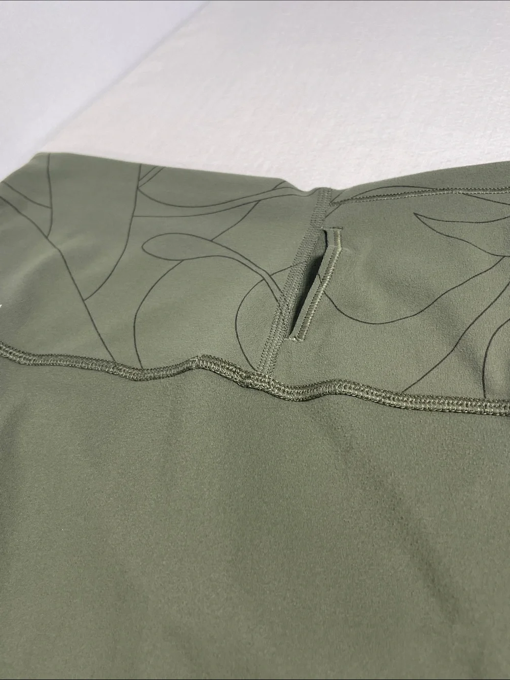 Lululemon Athletica Olive Green Patterned Leggings